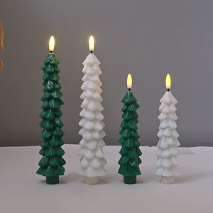 LED Flameless Battery Christmas Tree Candle Decorative Ambient Light for Christmas Bedroom Tabletop