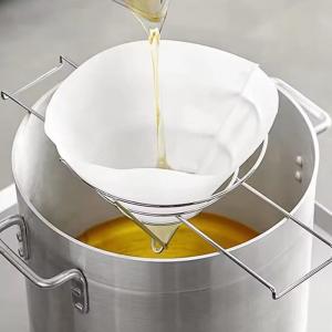 Deep Fryer Oil Cone Filter Holder Maple Syrup Cone Filter Stand With Folding Arms Stainless Steel Reusable Strainer Rack