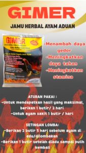 GIMER jamu ayam Aduan - menambah Daya gedor