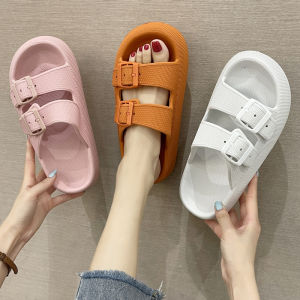 QIAOHUI | Comfortable Slipper Sandals for Women with Twin Strap Design Motion Style Anti-slip Thick Soles