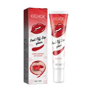 Eelhoe Magic Peel Off Lip Gloss Long Lasting Waterproof Peel Off Liquid Lipstick Non Stick Cup Lip Stain Naturally Dye Romantic Peel Off Lipstick Tear Off Amazing Lip Tattoo Women Makeup Lip Tint Cosmetic（20g）