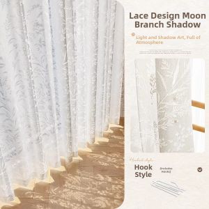 WEILAISHI | French Style Semi-Transparent White Sheer Curtains