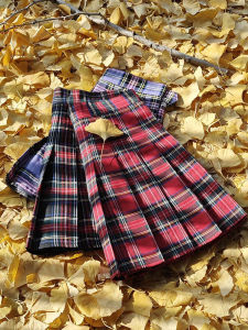 Váy Ngắn Kẻ Caro Xếp Ly Cạp Cao Phong Cách Ngọt Ngào Dành Cho Nữ Mùa Xuân Hè Váy Ngắn Chữ a Váy Ngắn Xếp Ly Kẻ Caro