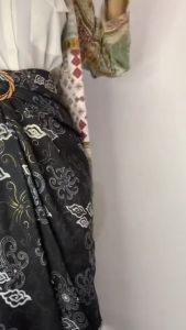 Rok Lilit Batik Foil Bawahan Kebaya Serut Instant modern Motif Lengkap Bahan Premium 150 x 100 PAYA SILVER