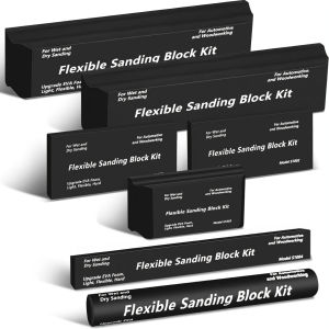 7PCS Sanding Block Kit Flexible EVA Foam Wet or Dry Autobody Sanding Blocks Kit for Automotive Car Wood Bodywork