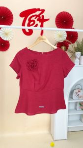 Áo kiểu thiết kế lịch sự với chất liệu Linen gân Hàn mềm mịn AN4L0854 Thương hiệu Thiều Hoa
