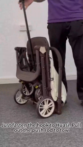 Baobaohao Y8 Baby Stroller 2 Way Lightweight Cabin Trolley Foldable Pram with Pulling Rod