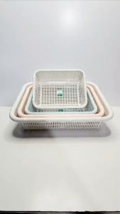 Rổ vuông HOKORI nhựa VIỆT NHẬT cao cấp - Gân đốt trúc đựng tài liệu gia vị đồ phòng tắm - 3536/39