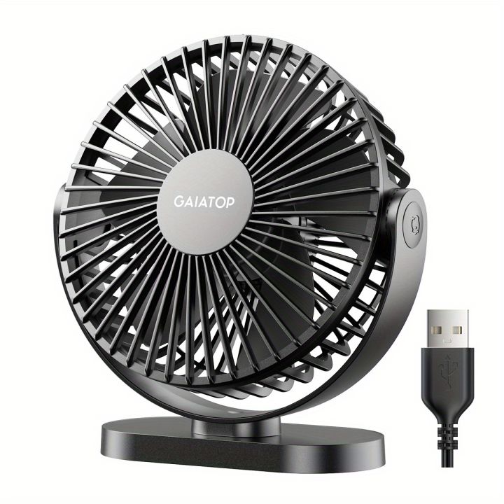 GAIATOP USB Desk Fan, 3 Speeds Powerful Portable Fan, 5.5 Inch Quiet ...