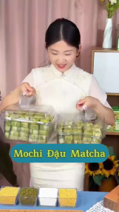 Bánh Mochi Matcha Đậu Xanh Ngọt Nhẹ Nhân Mềm Dẻo Dễ Ăn