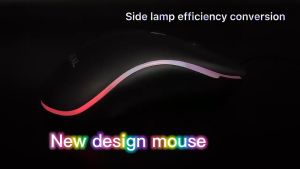 BAJEAL D1 Ergonomic Wired Mouse Office gaming RGB mini Optical 4D Mouse LED backlit