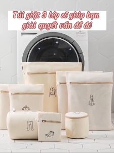 Bộ Set 6 Túi Giặt Cao Cấp 3 Lớp Quần Áo Đồ Lót Cho Máy Giặt Túi Lưới Giặt Quần Áo Đồ Lót Máy Giặt Có khóa 3 Lớp