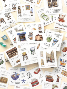 Cute Ins Style Mini Stickers For Travel Food Diary Decoration