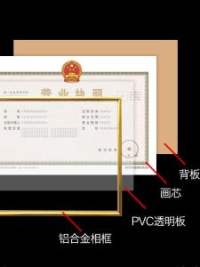 Khung Ảnh Khung Giấy Phép Kinh Doanh Khung Giấy Chứng Nhận Vệ Sinh Thực Phẩm Khung Treo Tường Khung Hình Chữ Hợp Kim Nhôm Hiện Đại Tối Giản