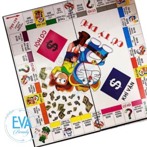 Bộ Đồ Chơi Bàn Cờ Tỷ Phú Bằng Nhựa Gấp Doremon