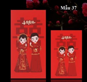 {Lẻ 1 cái} {Size lớn} Bao lì xì giấy cứng cao cấp dùng trong bưng quả đám cưới