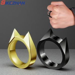 NEW Outdoor Survival Self-Defense Ring Portable Mens Women Finger Weapon Emergency Broken Glass Punk Hiking Camping Protector