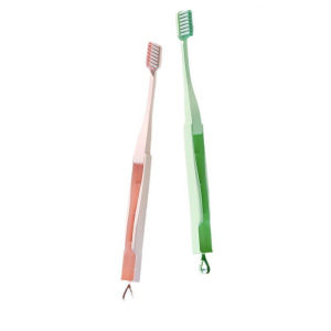 Portable Travel Size Foldable Toothbrush Adult Small Head Easy to Clean Oral Teeth Mild Not Hurt Gum Soft-Bristle Toothbrush