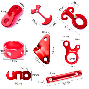 2pc Camping Tent Accessories Ultra-light Aluminum Camping Tool Tent Buckle Hook Outdoor Hiking Portable Camp Wind Rope Stopper