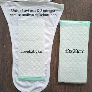 alas perlak bayi baru lahir 0-2minggu sekali pakai isi 20 pcs ukuran 13x28 cm