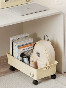 กล่องเก็บของสำหรับใส่หนังสือพร้อมล้อแบบเคลื่อนที่ ชั้นวางของสำหรับห้องนอน ห้องนั่งเล่น ห้องทำงาน โต๊ะทำงาน บ้านพัก ชั้นวางของสำหรับใส่กระเป๋าหนังสือ