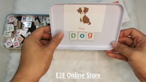 E2E Magnetic Iron Boxed Spelling Word Game: A Fun & Educational Letter Recognition Tool