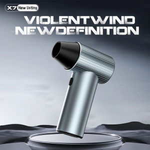 High-Speed Handheld Turbo Jet Fan JARVIS X7 Aluminium Alloy USB Cooling Fan Button Control Portable Air Conditioner