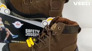 รองเท้า safety สีน้ำตาล จูบี้ JOOBY หุ้มข้อ - รองเท้าสีน้ำตาลเพื่อความปลอดภัย