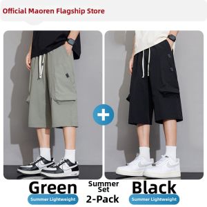 MiiOW | Summer Cool Ice Silk Thin Casual Workwear Shorts Mens 7-Inch Inseam