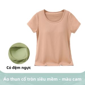 UPcosy | Áo Thun Modal Có Mũi Núm Đính Chìm