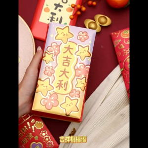 6pcs 2025 CNY Red Packets Chinese New Year Ang Bao Cartoon Cute Design Angpao