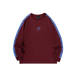 SUAMOMENT round Neck Long Sleeve Striped T-Shirt Couple Matching Spring Autumn Fashion Brand Casual Loose Fit Cotton Tee