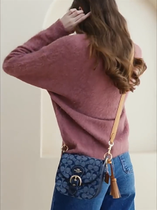 original bags for women Kleo series small saddle bag womens shoulder bag crossbody bag C8512 size: 17*15*6cm