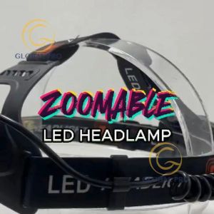 T80 Head lamp With Zoom Lampu Suluh Rechargeable Battery Adjustable Head Torch for Camping Hiking Fishing Headlight