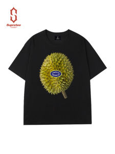 New Arrival Large Size Cotton round Neck Short Sleeve T-Shirt Mens Loose Fit Casual Printed Fruit Pattern Summer Top