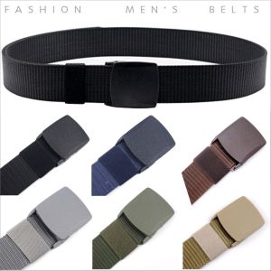 Ikat pinggang / Gesper pria auto kanvas kain nylon tactical anti X-ray