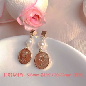 Accessible Luxury French Natural Pearl Earrings Retro Super Fairy Pink Purple Pearl Earrings Fancy Female Niche Design Earrings