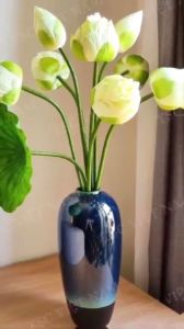 Hoa Giả - Bình Hoa Sen Lụa Cao Cấp Phù Hợp Trang Trí Nhà Cửa Quầy Lễ Tân Nhà Hàng Khách Sạn