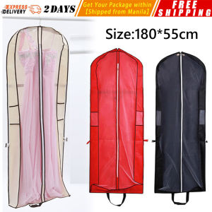 ❤️❤️❤️ 【Black/Red/Beige】Large for Wedding Dress Dust Cover Zipper Gown Dustproof Cover Storage Bag Foldable Garment Clothes Case Protector LZC-Dress-Dust-Cover-Black