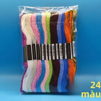 Chỉ Thêu Chữ Thập 200/100/50 Màu Sắc 6 Sợi 8 Mét Chỉ Thêu DIY Chất Nền Dụng Cụ Cho Phụ Kiện May Mặc