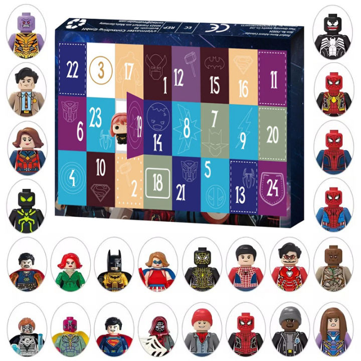 24PCS/set Advent Calendar Box Anime Doll Minifigures Model Collectibles ...