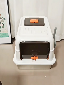 Cat Litter Box Fully Enclosed Litter Box Stainless Steel Cat Litter Box Extra Large
