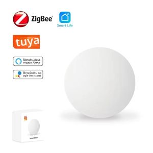 Tuya Zigbee สมาร์ทโฮมปุ่มไร้สาย SOS Emergency Caller หลายโหมดอัตโนมัติสถานการณ์สวิทช์แบตเตอรี่ขับเคลื่อน
