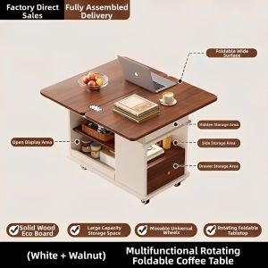 OYIla | Lift Adjustable Foldable Rotatable Mobile Dual-use Coffee Table