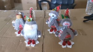 Christmas Plush Pendant Santa Claus Snowman Elk Dolls Hanging Ornaments Xmas Tree New Year Home Party Decoration Navidad Gifts