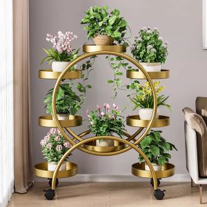 NIFENG | Mobile Multi-layer Iron Flower Pot Stand