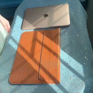 Pu Leather Laptop Sleeve with stand bag For 2021 2020 2022 2023 MacBook Air M1 M2 Pro 13 15 14 16 A2337 A2289 A2441 A2338 M1 Notebook Protective Case Bag For Lenovo ASUS Dell HP (11 13 Inch/ 15 inch )