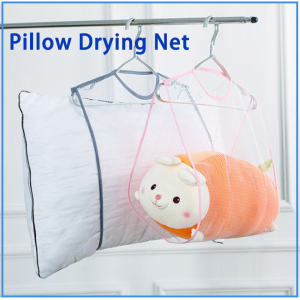 Multi-functional Pillow Drying Net Windproof Drying Storage Mesh Net Bag for Pillows Plush Toys Clothes