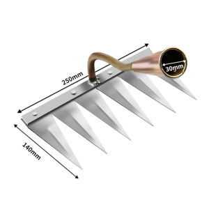 Orfilas Steel Hitch Rake สำหรับ 6 ขุด/ฟัน วัชพืช ครั้งแรก สามารถใช้แทนหลายหมู มีคราดหญ้า เครื่องมือการเกคราดกำจัดวัชพืช