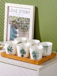 Modern Minimalist White Porcelain Tea Cup Set for Home Use Handheld Tea Brewing Ceramics Small Tea Cups with Water Cups